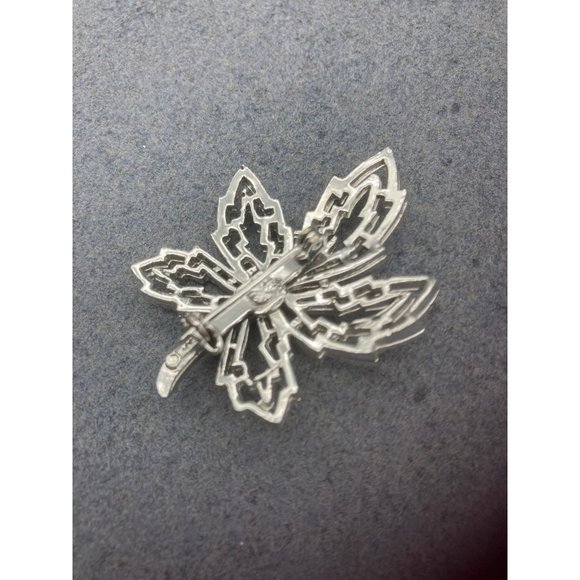 Maple Leaf Pin Brooch Silver Signed Canada Canadian Syrup Openwork Retro Granny - Picture 3 of 6